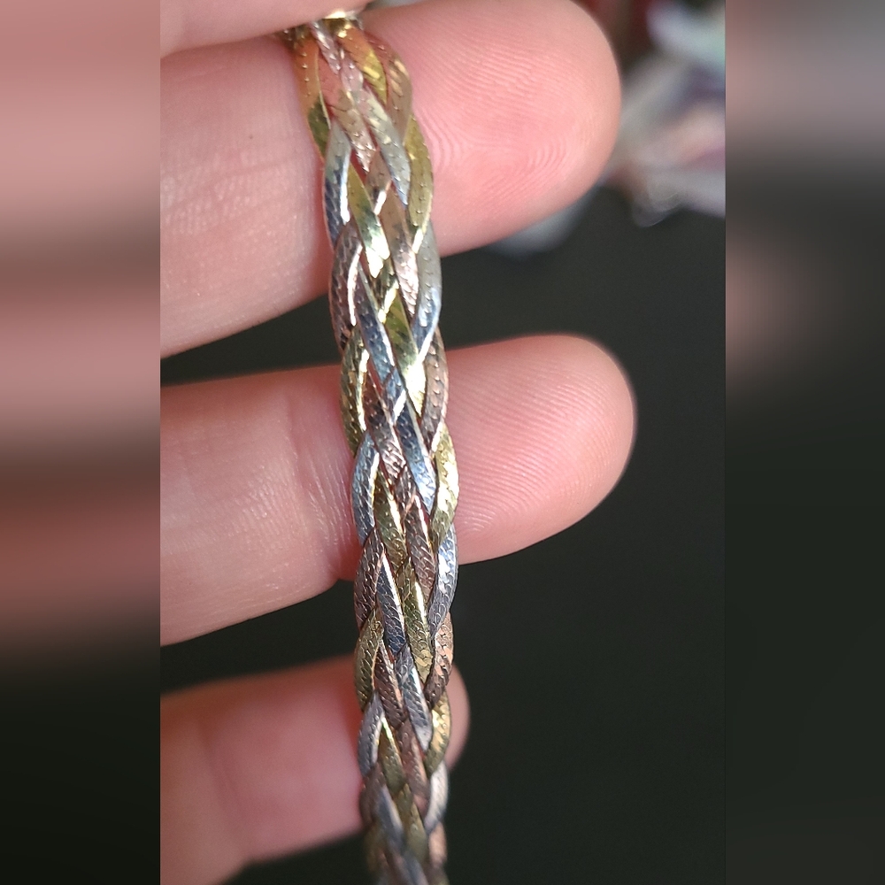 Braided 8in Sterling Silver Bracelet - Picture 6 of 7